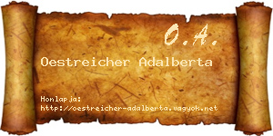 Oestreicher Adalberta névjegykártya